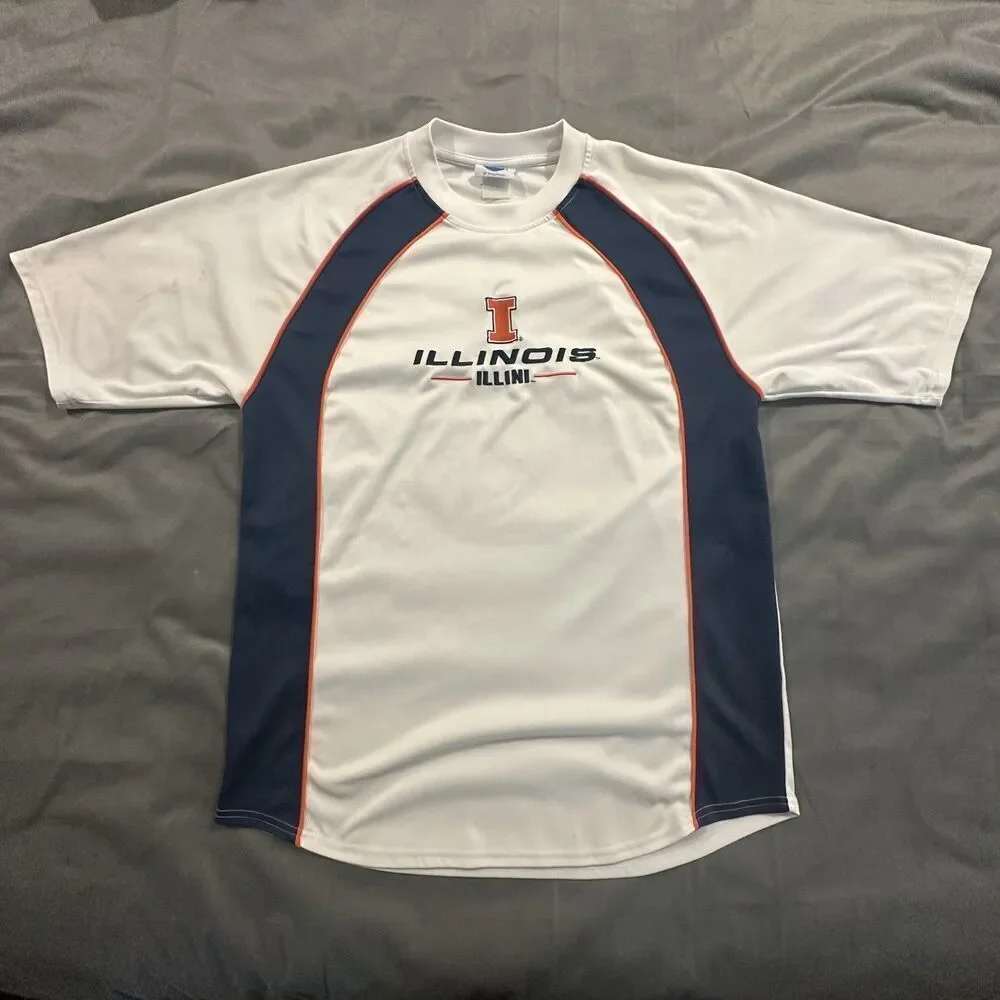 Vintage Illinois Shirt Mens XL Fighting Illini NCAA College Jersey Tee Y2K 00s